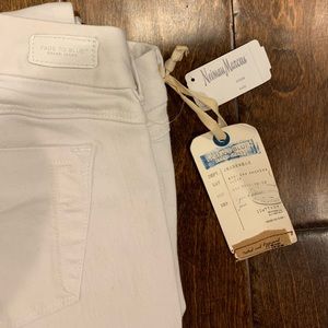 Classic White Fade To Blue Jeans